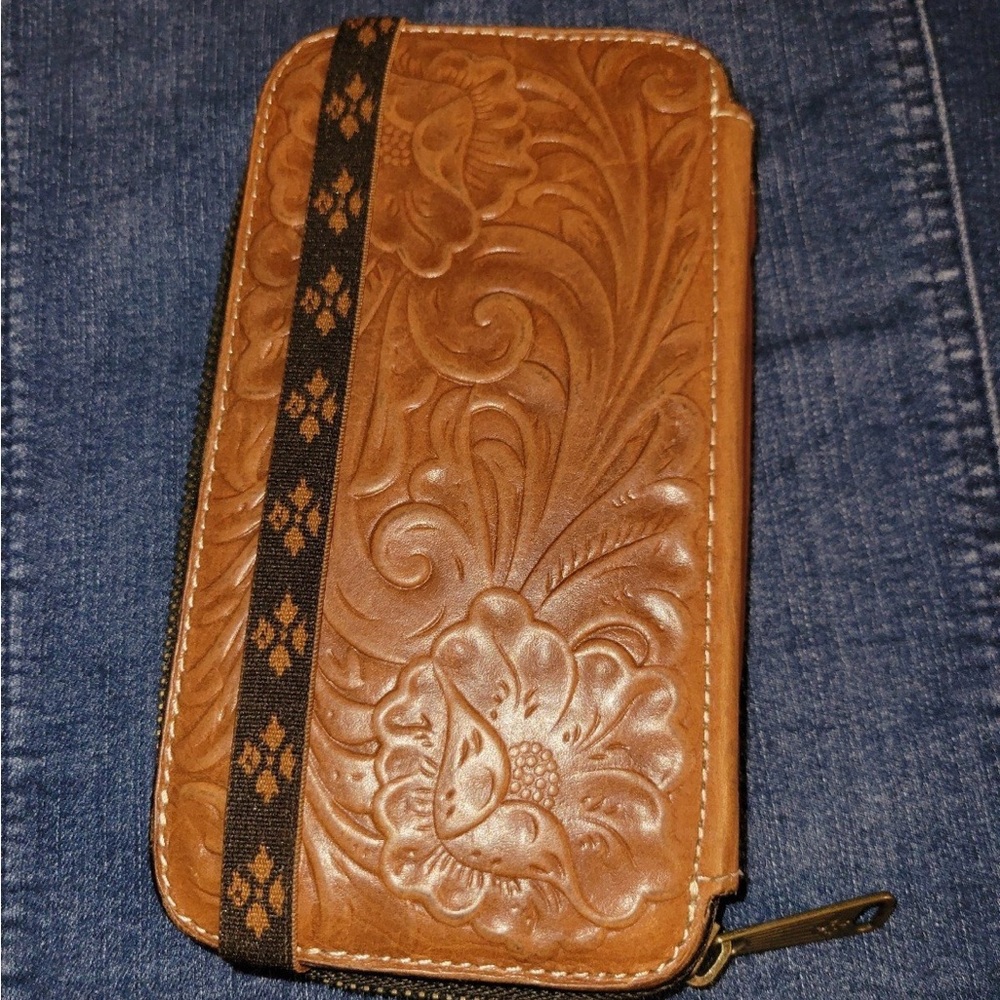 Patricia Nash Large Tooled Leather Wallet
